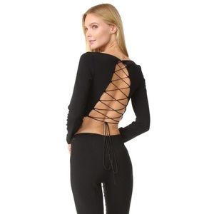 RIME ARODAKY | Cropped Lace Up Top